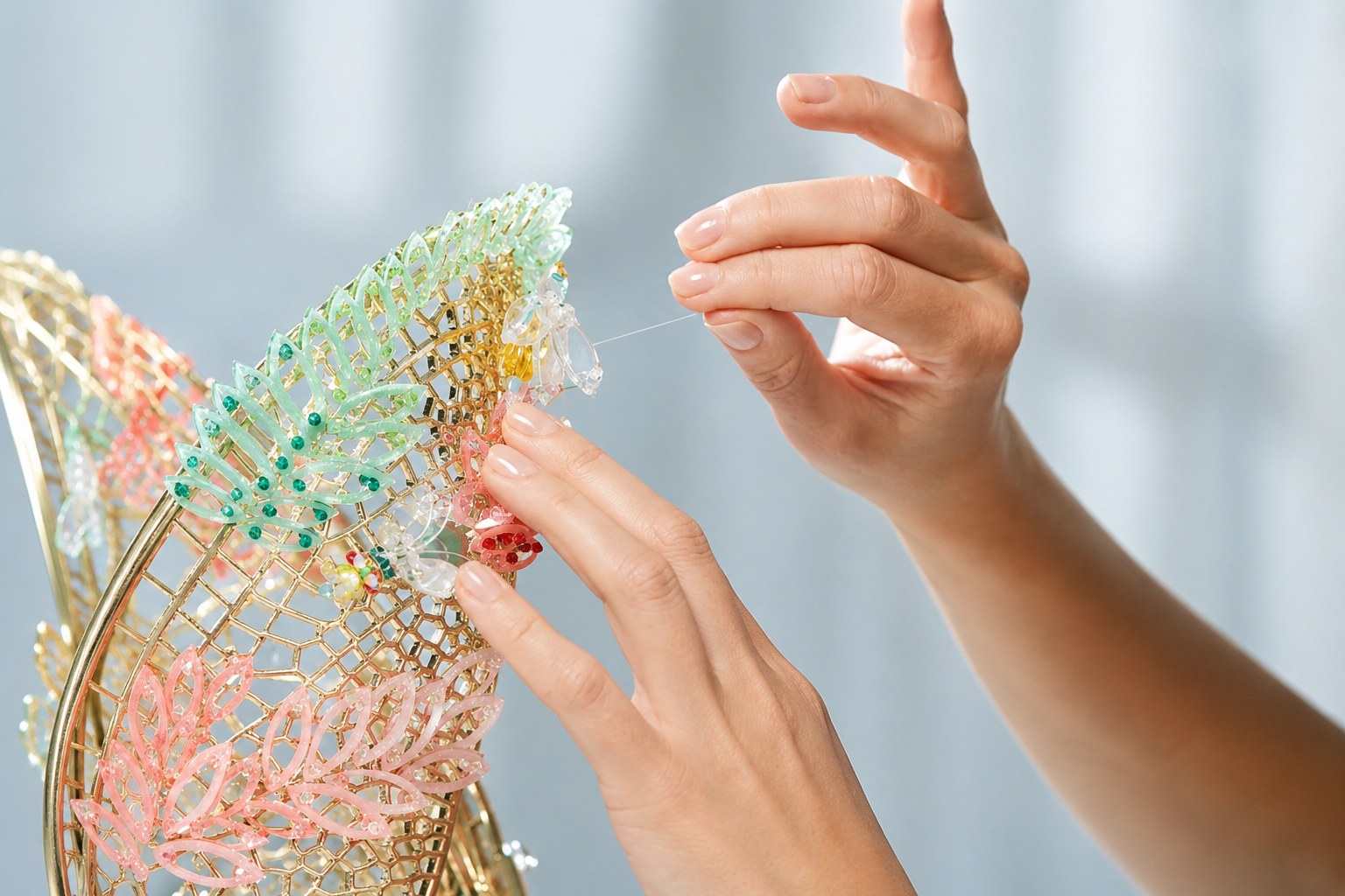 Hand-beading fine embellishment